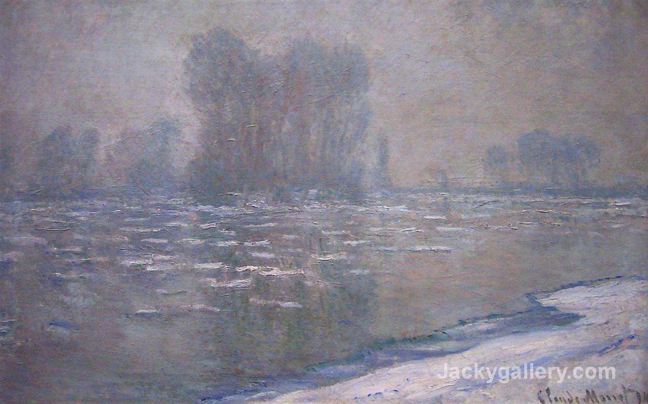 Ice Floes, Misty Morning by Claude Monet paintings reproduction - Click Image to Close